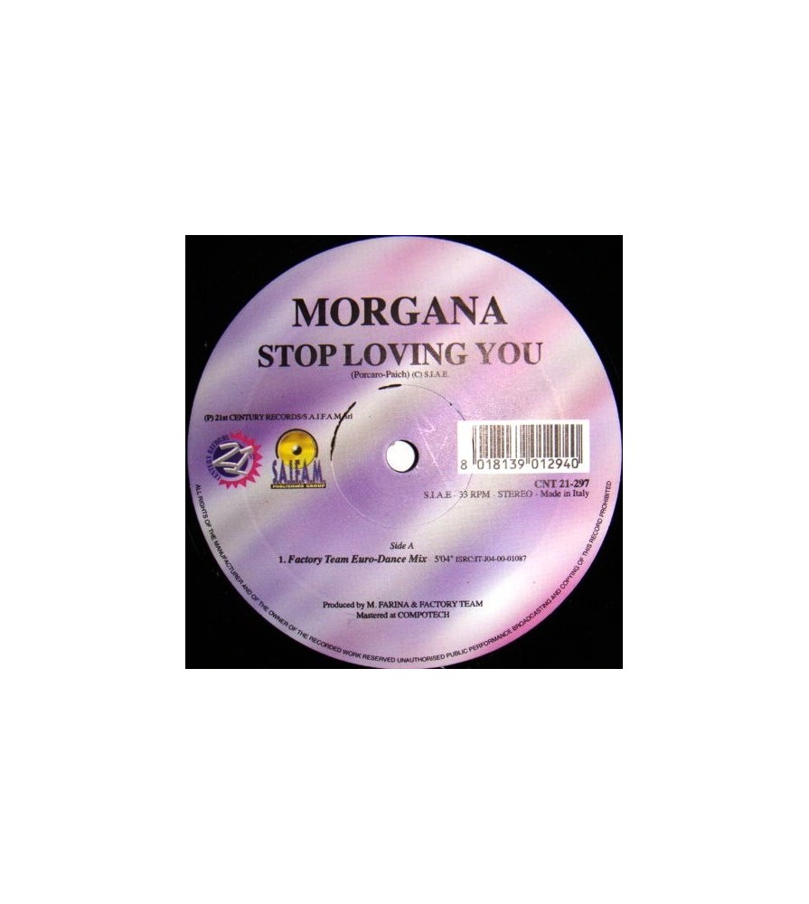 Morgana - Stop Loving You (2 MANO,COMO NUEVO)