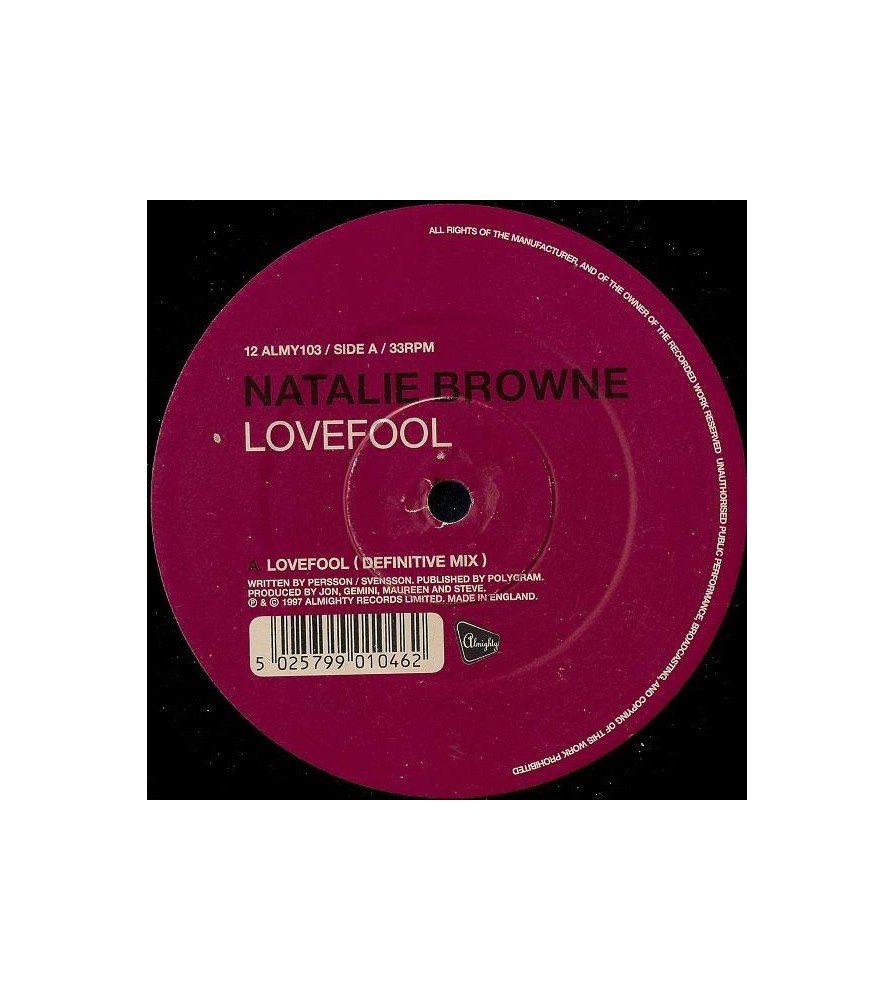 Natalie Browne – Lovefool 